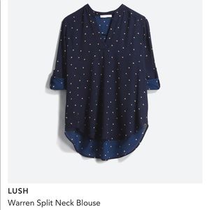 2 tops**  LUSH brand from Stitch Fix, size XL. One top navy, other top maroon.